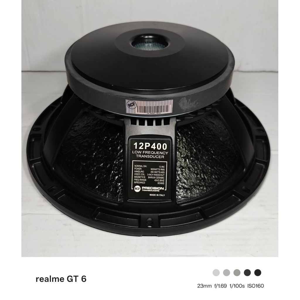 Komponen Speaker / 12 Inch / RCF 12P400 / VC 3 IN / 12 P 400 12 P400 / 97 dB - RMS 400W