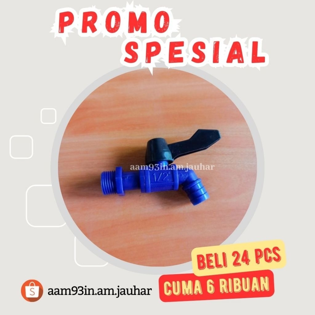 Kran 35 Gram PVC Air Taman Tembok ONGKEL SETANG Plastik Wastafel Cuci Piring ½" inchi setengah inch 