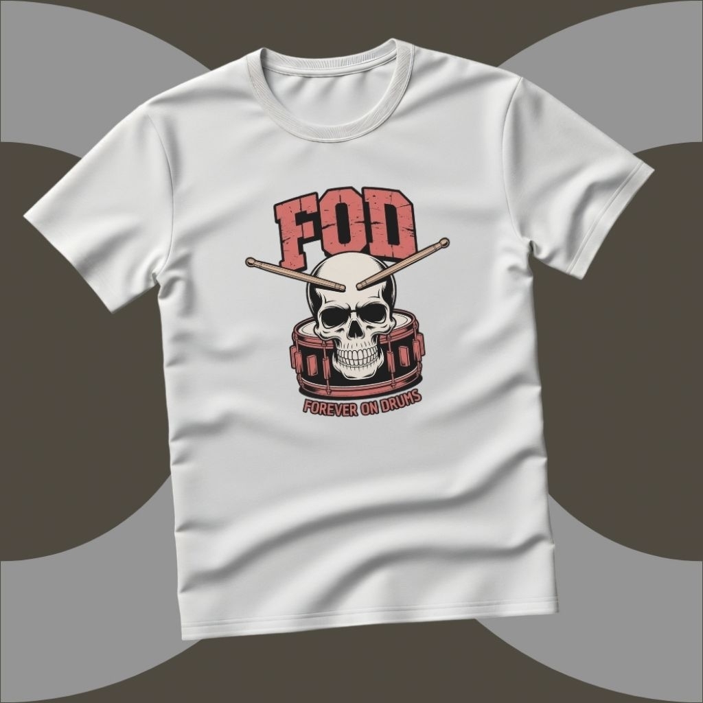 KAOS DRUM ORIGINAL FOD Clothing XZ 015 || Kaos Drummer || Baju Drum || Baju Drummer || Kaos Band || 