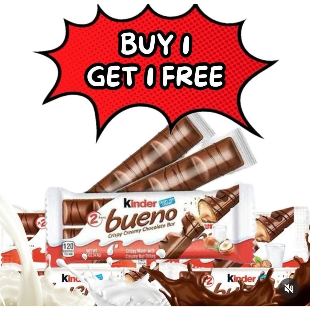 Kinder Bueno Chocolate Bar 2p 43g