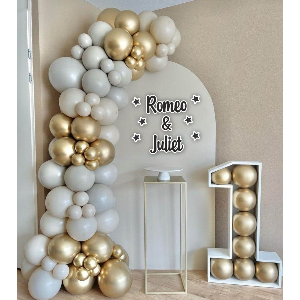 Fizzz official Tulisan Nama Cutting Kertas Jasmine 2 Warna Harga Per Huruf Dekorasi Pesta