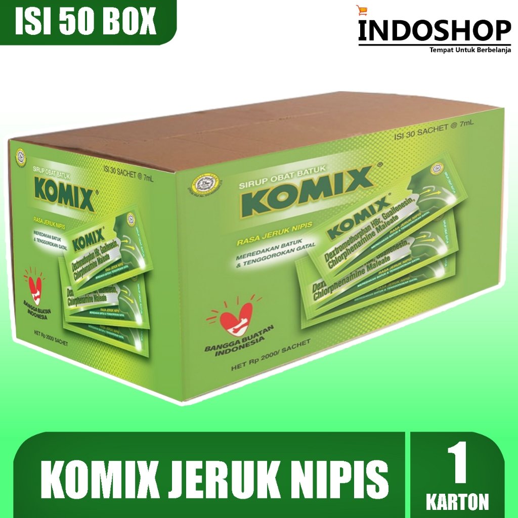 Komix Jeruk Nipis 1 Karton ( 50 Box )