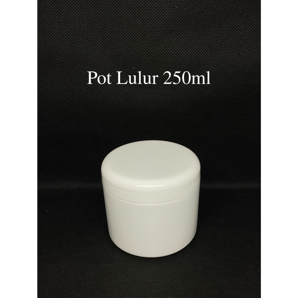 Jar Kosmetik 250ml Putih – Pot Lulur Scrub / Body Scrub / Lotion / Masker / Cream – Kemasan Plastik 