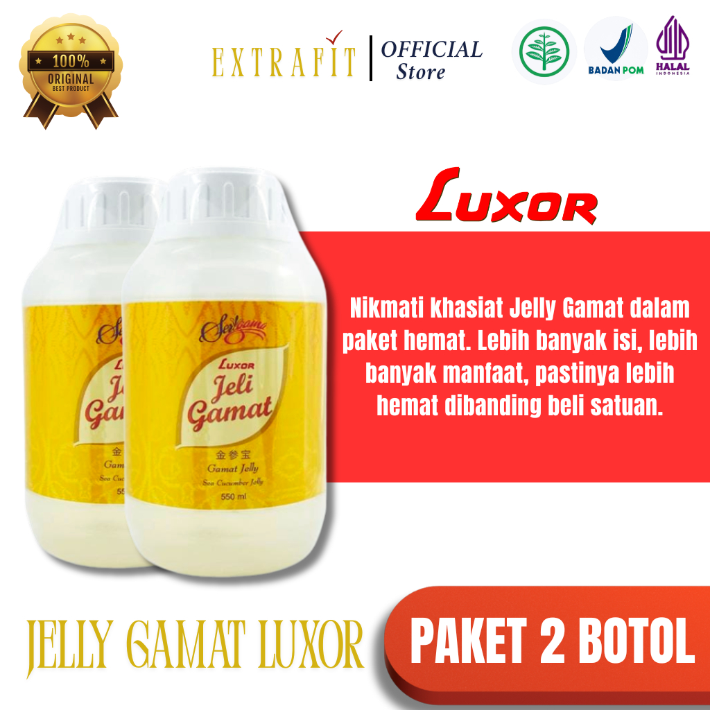 Jelly Gamat Luxor 550ML Paket 2 Botol Asli Original Made In Malaysia