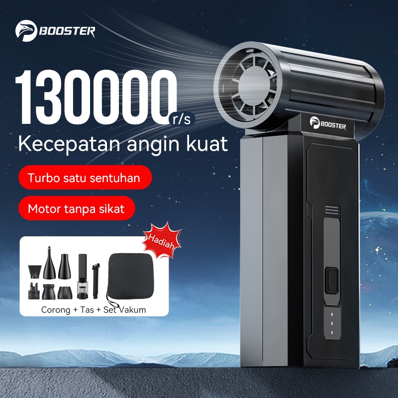 Booster MINI Turbo Fan W01 Brushless Motor 130000 RPM Portable Jet Fan Type-C Charger Fan untuk Camp