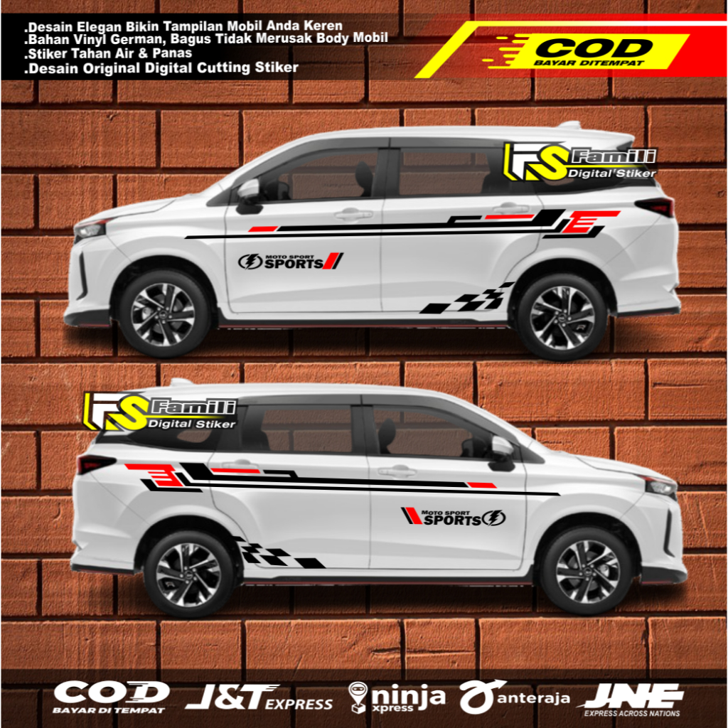 Stiker Cutting Mobil Xenia Stiker Variasi Bodi Samping Mobil Daihatsu Xenia