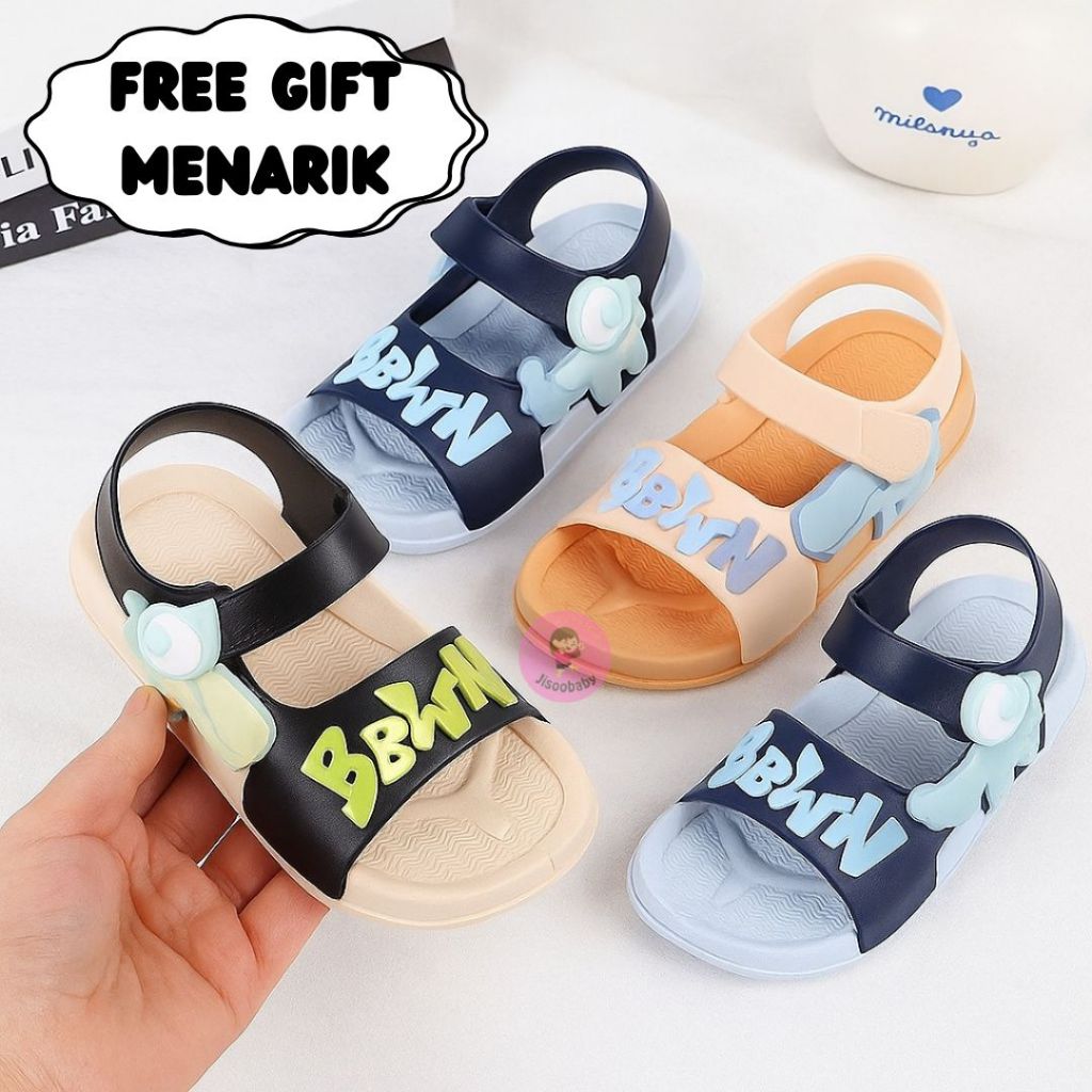 [LAST CALL] JISOOBABY AA-120 Sandal gunung Sepatu Sandal Anak Laki Laki Model Lucu 3-8 Tahun  Sport 