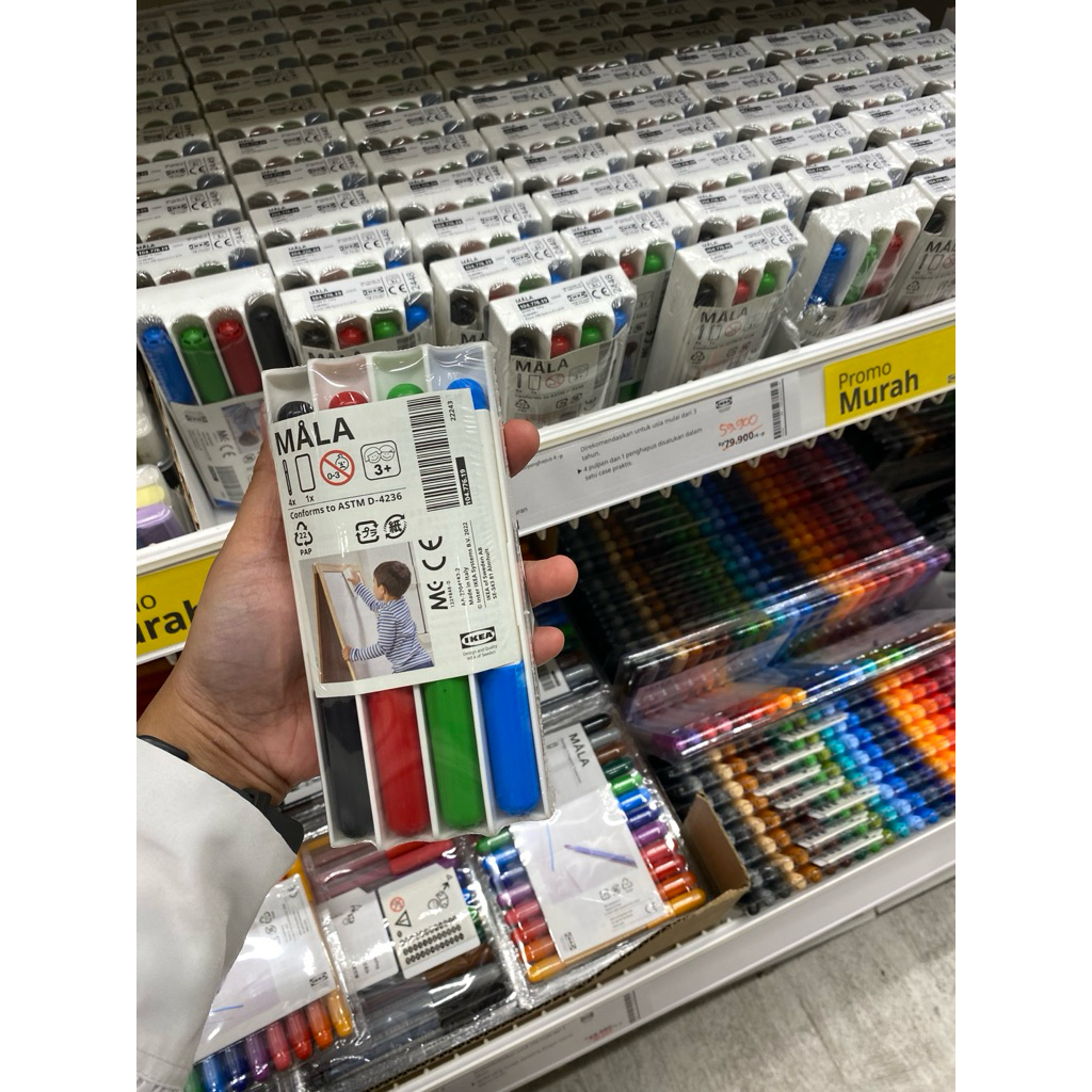 

Nama: MÅLA (Spidol IKEA, 4 & Penghapus)