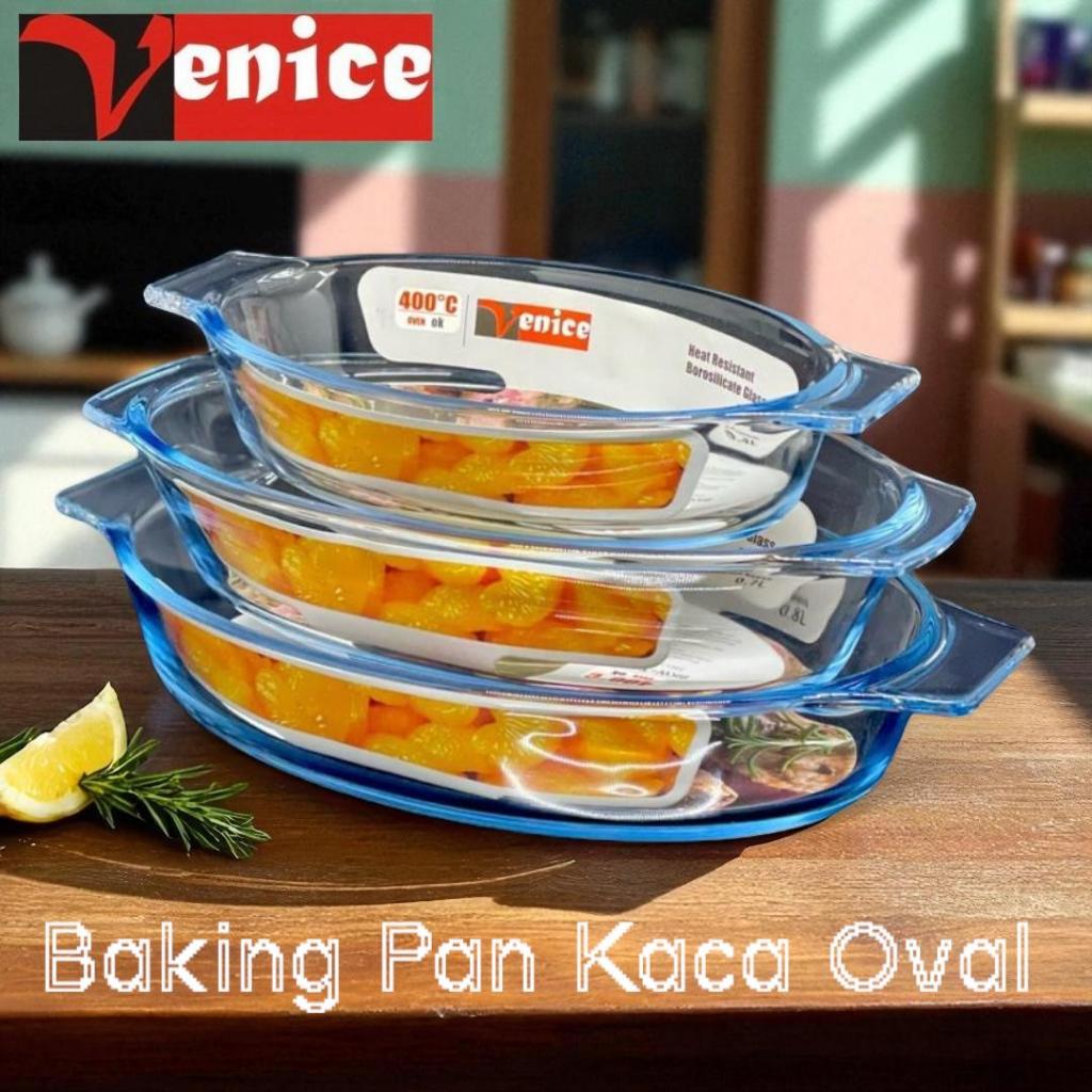 BAKING PAN KACA / LOYANG KACA OVAL / BAKING TRAY / BAKEWARE