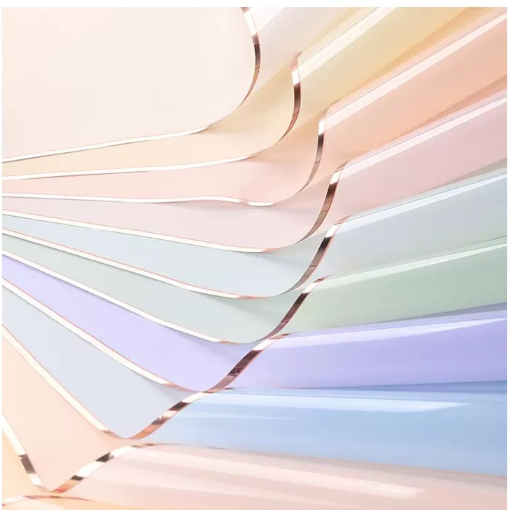 

[5 Lembar] KERTAS FLOWER WRAPPING CELLOPHANE ECER KERTAS BUKET BUNGA HAND BOUQUET List Rose Gold Translucent