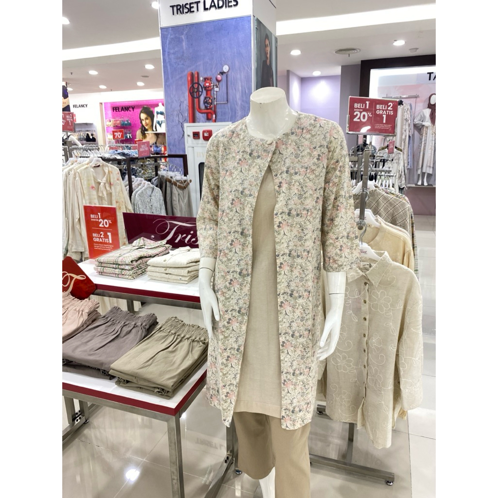 Tunik Motof Bunga Triset Ladies Matahari