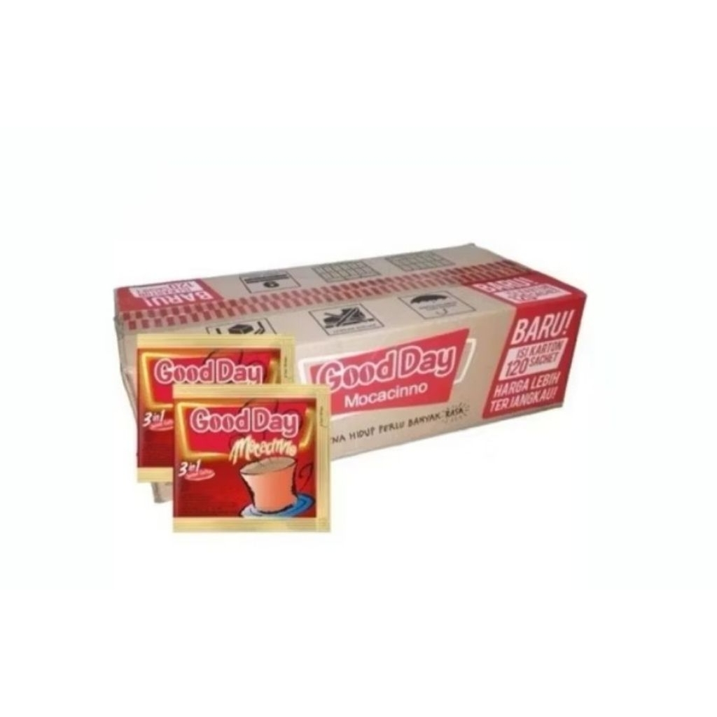 

Kopi GoodDay Mocacinno Kemasan Sachet 20g 1Dus @120pcs 12x10