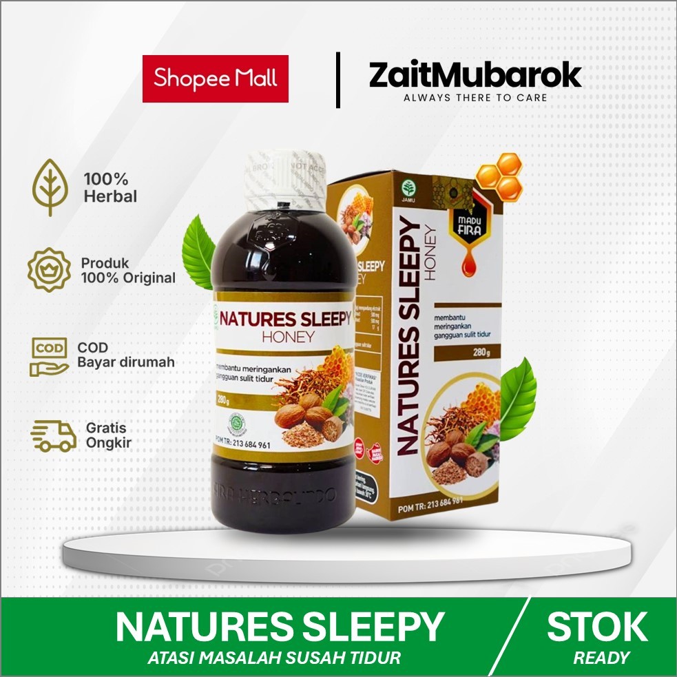 Madu Natures Sleepy Asli Original - Obat Insomnia Atasi Susah Tidur
