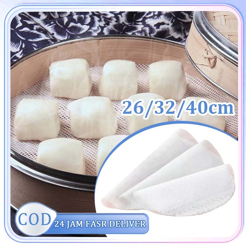 5pcs Alas Kukus Anti Lengket Kain Kukusan Anti Lengket Tatakan Kukusan Bahan Silikon