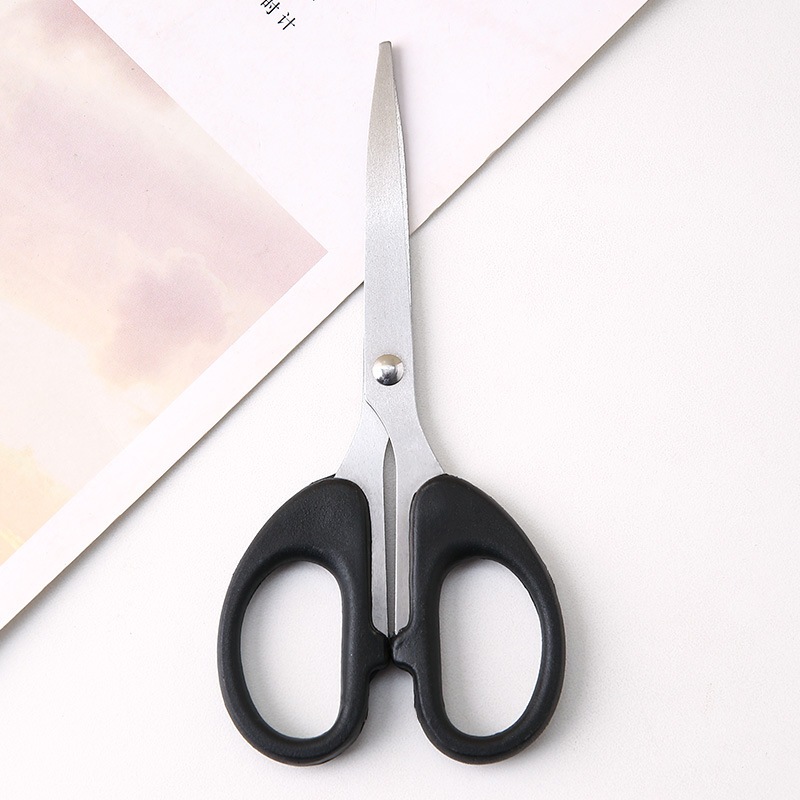 MIMINIS - Gunting Kertas Perlengkapan Sekolah Dan Kantor  Gunting HItam Stainless steel Gunting Serb