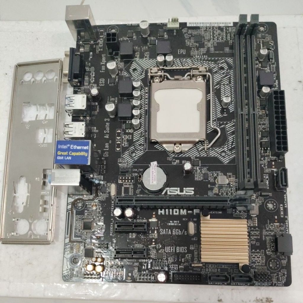 PAKET MOBO ASUS H110M-F + G4600 TRAY LGA 1151