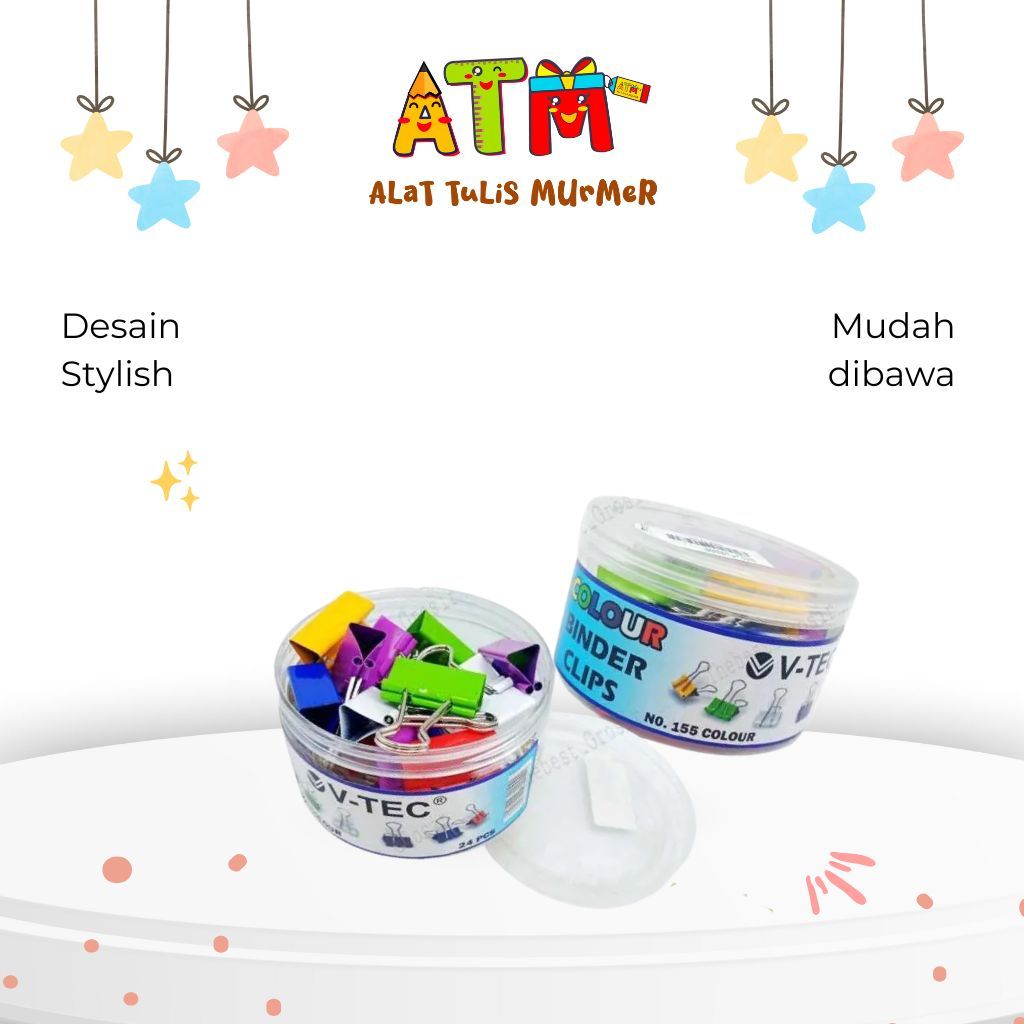 

Binder Clip/Klip Kertas/Vtec Binder Clip Warna
