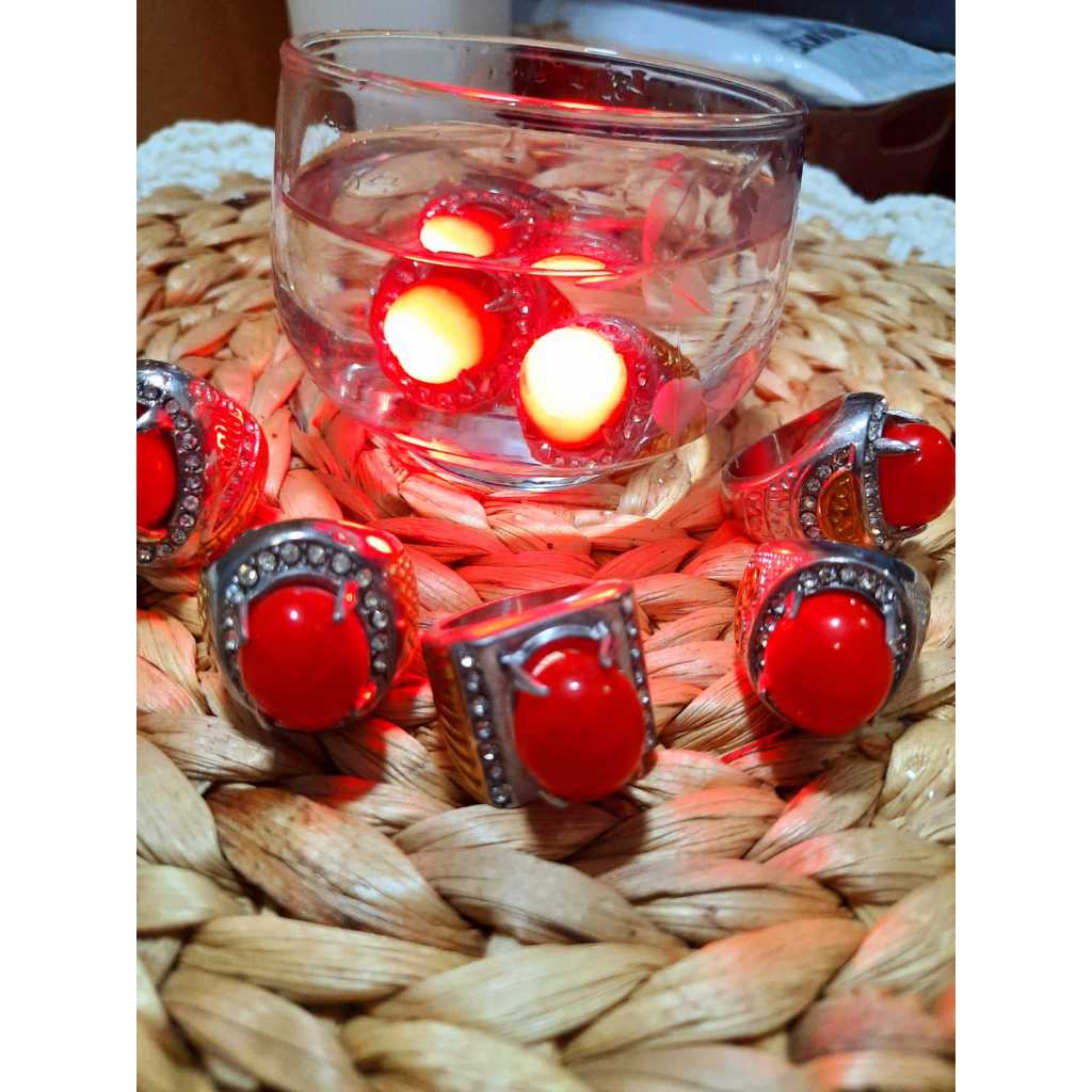 [TRENDS] CINCIN BATU AKIK VIRAL MERAH DELIMA RING TITANIUM, BIRU SAFIR, HIJAU JAMBRUD, AJAIB BISA ME