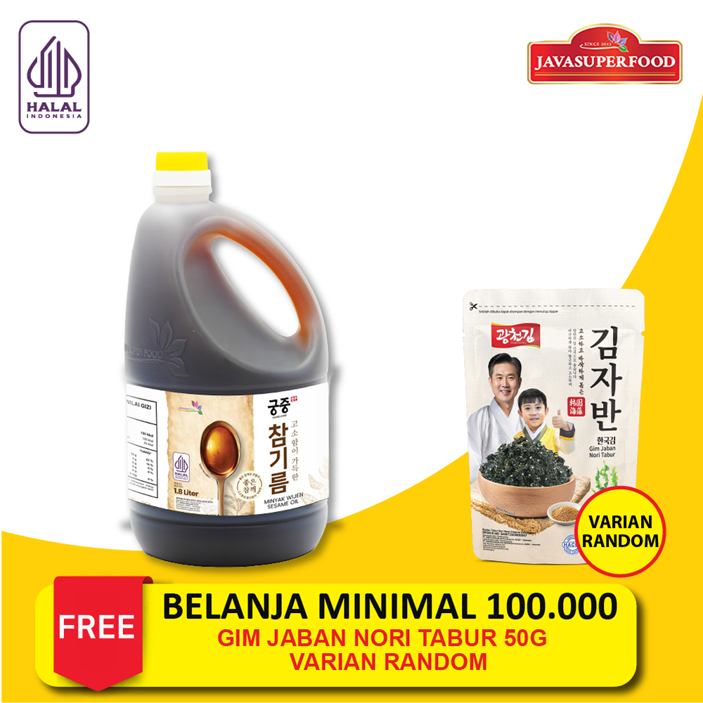 

MINYAK WIJEN / SESAME OIL 100% 1.8 LITER JAVA SUPER FOOD