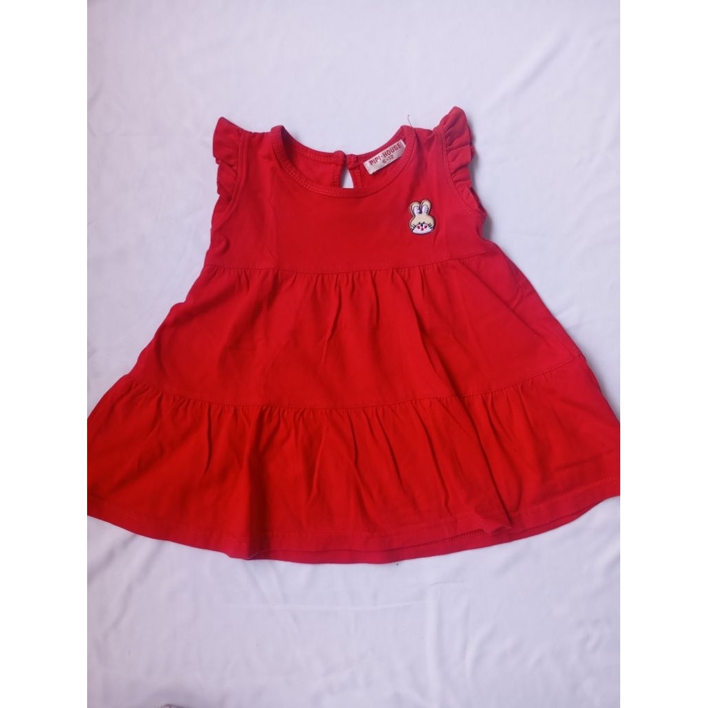 Dress Atasan Anak Pipi House Merah (pl)