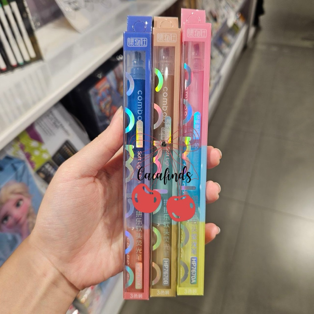 

OHSOME‼️Highlighter Set / Stabilo 3 in 1 JWS Collection (1pcs isi 3 warna)