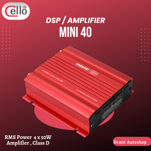 DSP Amplifier Mobil - DSP Mini 40 Cello - 4 Channel Amplifier Class D - Amplifier Mobil - Plug N Pla