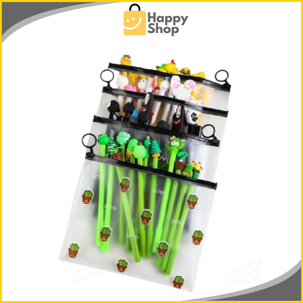 

Happy Shop HL0078 Pena Karakter Set Pouch Isi 20 Pcs Tempat Pensil Transparan Zipper Bag Y1072