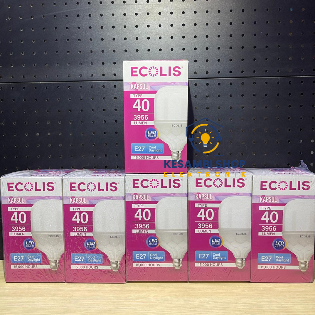 ECOLIS LAMPU LED 40 WATT LED KAPSUL CAHAYA PUTIH LED JUMBO CAPSUL E27