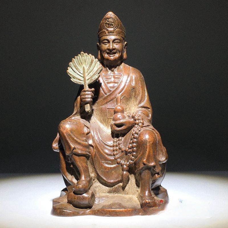 Perunggu patung Buddha perunggu patung Jigong tiruan naga turun naga reinkarnasi Arhat