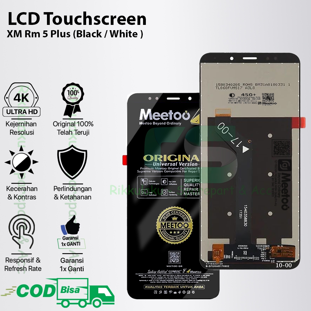 LCD Touchscreen Redmi 5 Plus Original 100% Fullset