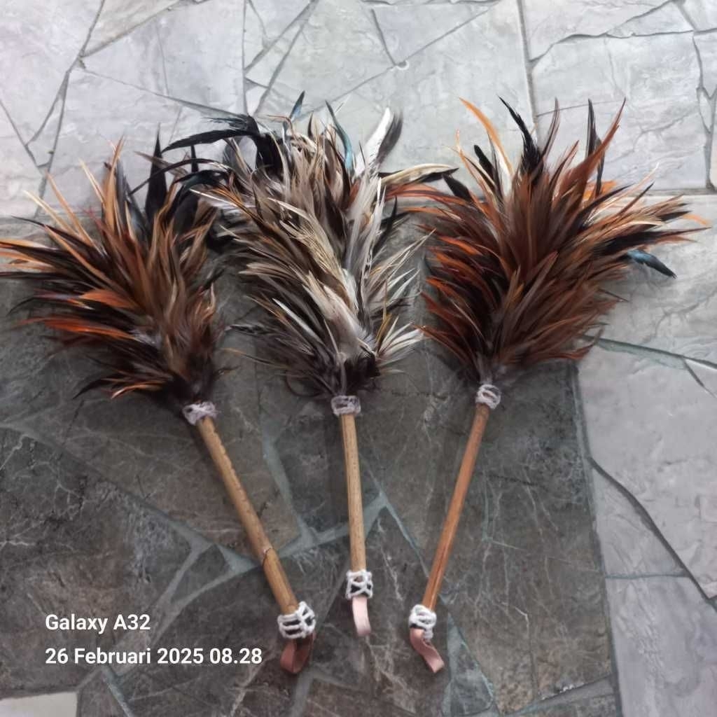 BESTPROMO Kemoceng Mini Bulu Ayam Jago Ori Kemoceng Bulu Ayam Asli