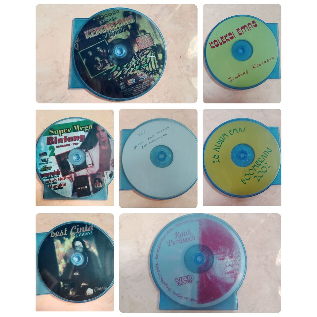 VCD Lagu Pop Indonesia Tembang Kenangan Tanpa Sampul bonus kotak