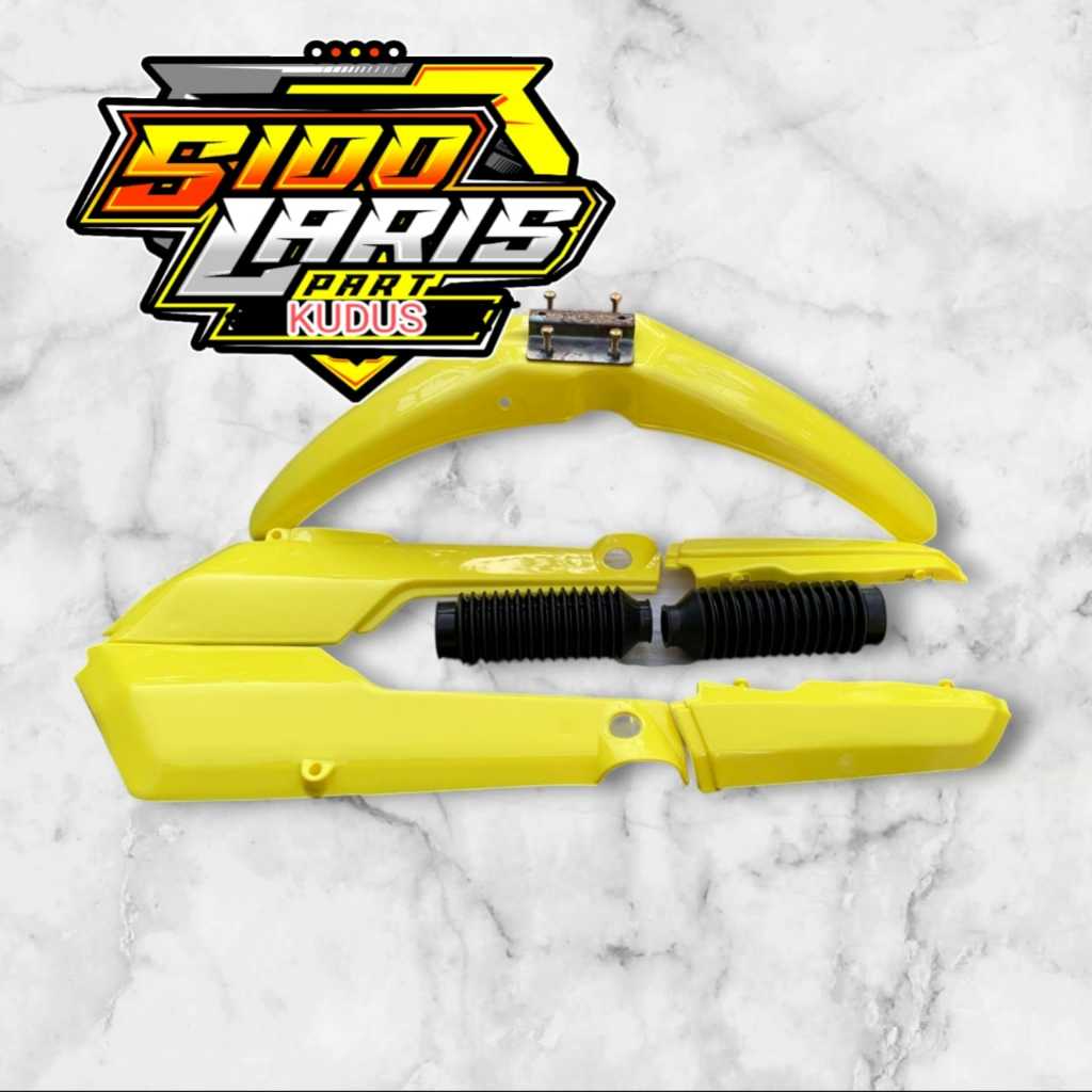 Spakbor depan honda win trail tebal set breket set karet