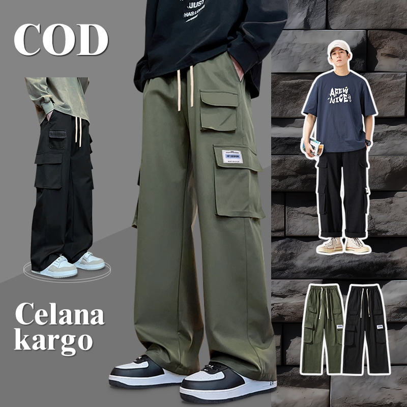 Celana kargo pria Celana baggy korean style pria celana kargo pria original 100% celana cargo panjan
