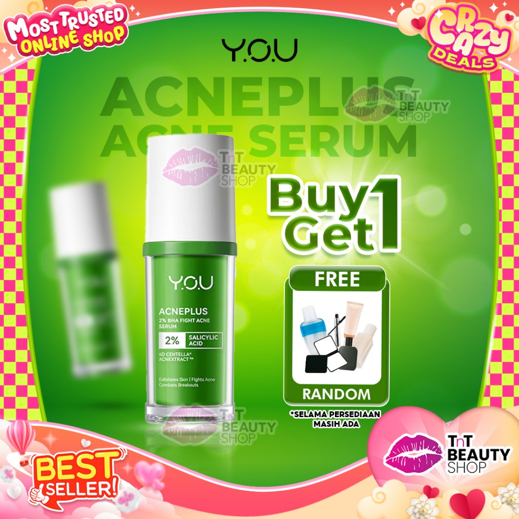 YOU AcnePlus 2% BHA Fight Acne Serum Serum Jerawat Salicylic Acid Serum | TnT Beauty Shop