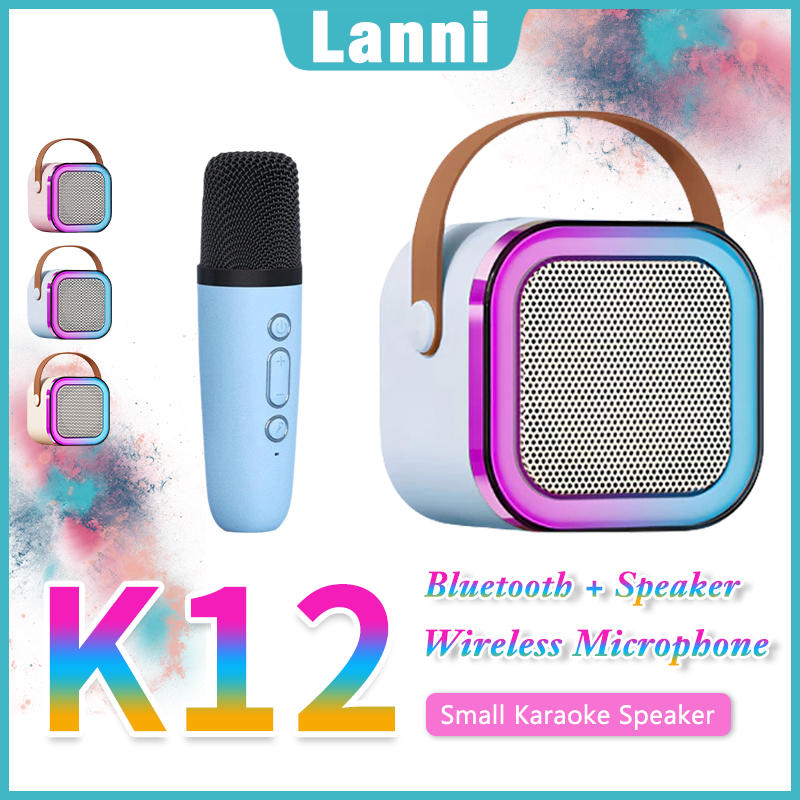 Bluetooth Speaker Karaoke 2 Microphone Set Salon Bluetooth Speaker Karaoke Mini Portable Karaoke Spe