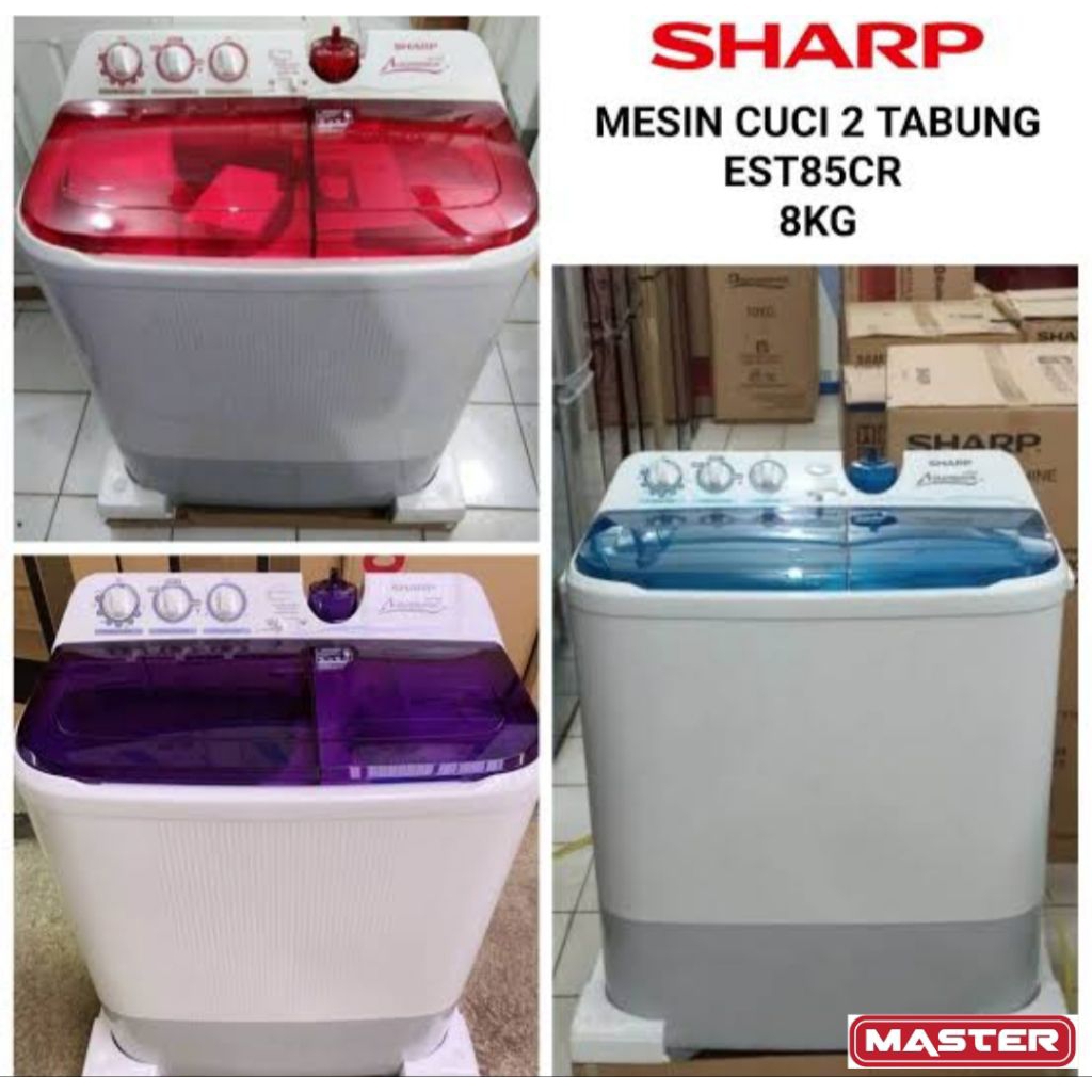 MESIN CUCI SHARP 8KG AQUAMAGIC ES-T85CR