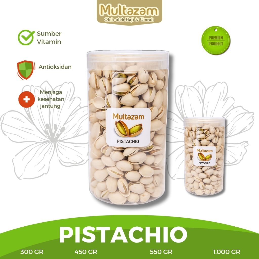 

Pistachio Multazam 1kg||550gr-Kacang sehat-Camilan Sehat-Kacang Pistachio Original Premium Quality