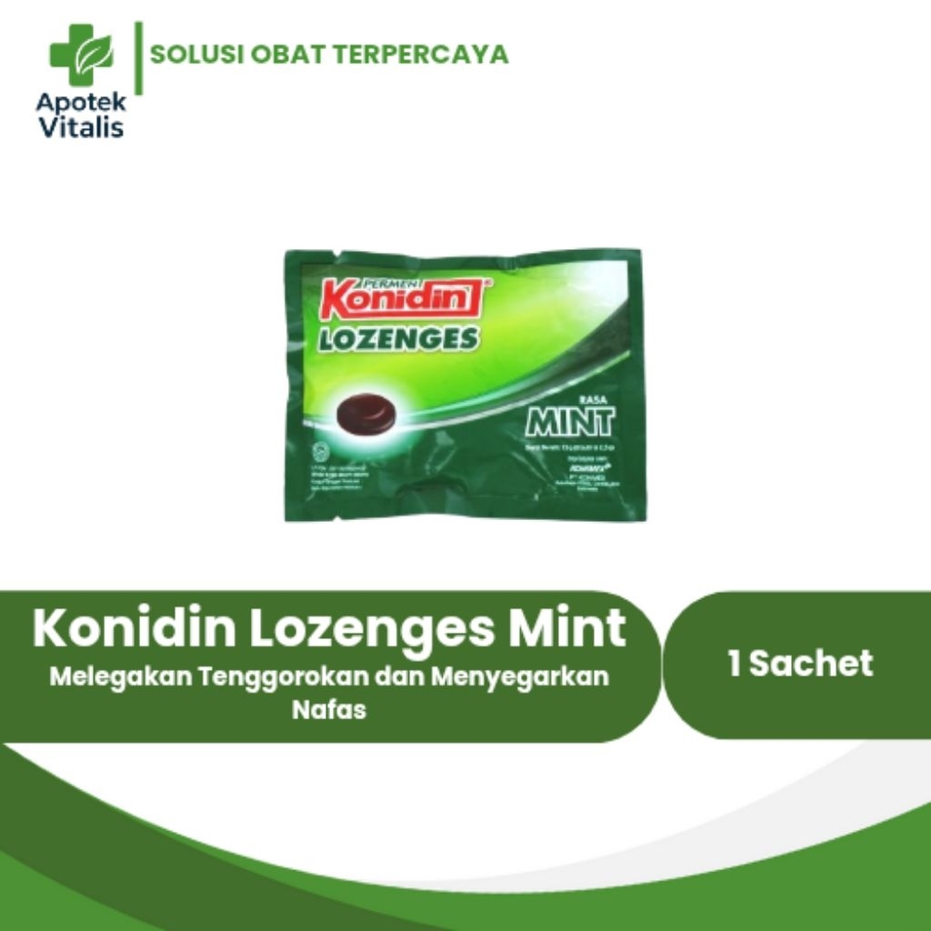 

Permen Konidin Lozenges Mint 1 Saset @6butir
