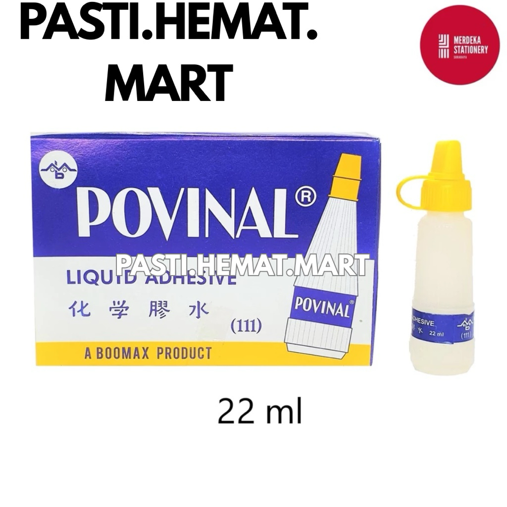 

[HEMAT] 24 Pcs Lem Kertas Povinal 22 ML / Lem slime