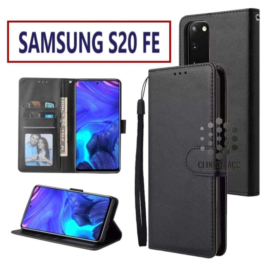CASE HP SAMSUNG S20 FE FLIP WALLET LEATHER DOMPET KULIT SOFTCASE PREMIUM FLIP COVER SARUNG BUKA TUTU