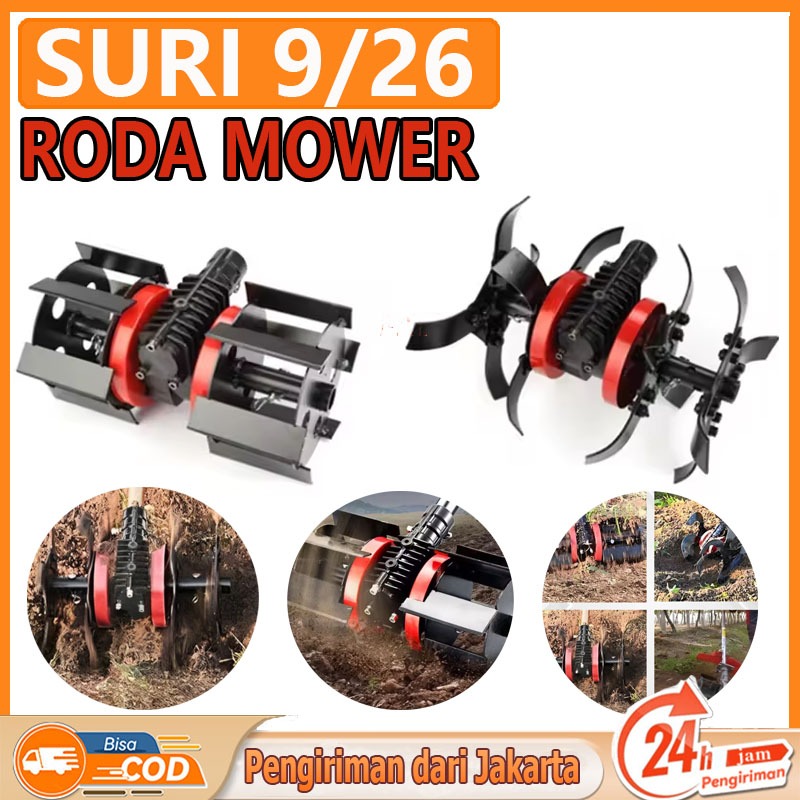 【COD】 26/9GigiAlat Penggembur Tanah Mesin Potong Rumput Cakar Cangkul Lurus Sekop TILLING HEAD 26/9 