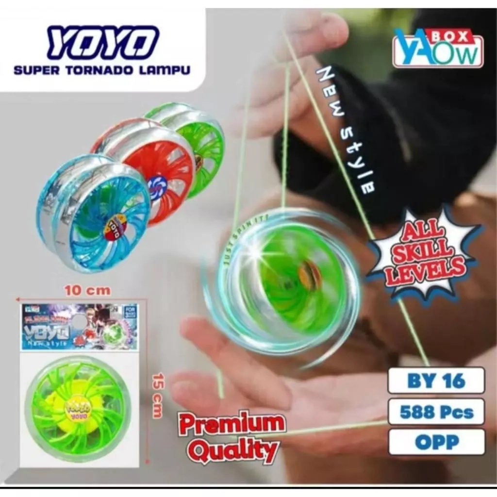 Mainan Yoyo Anak LED Super Tornado Lampu Random YOYO SUPER TORNADO LAMPU BY16 PROMO MURAH TOYS