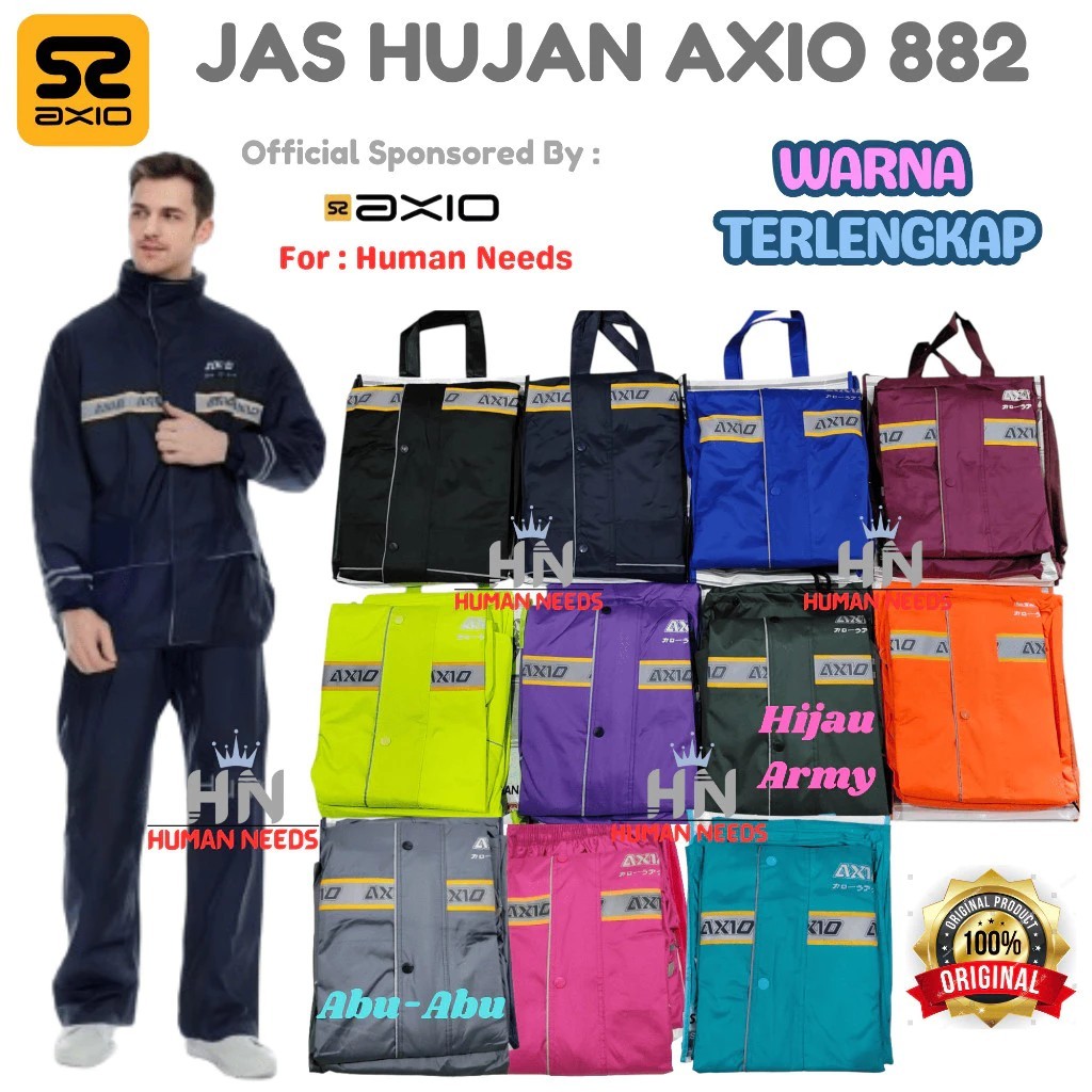 JAS HUJAN AXIO JAKET HUJAN AXIO ORIGINAL FREE TOTEBAG AXIO