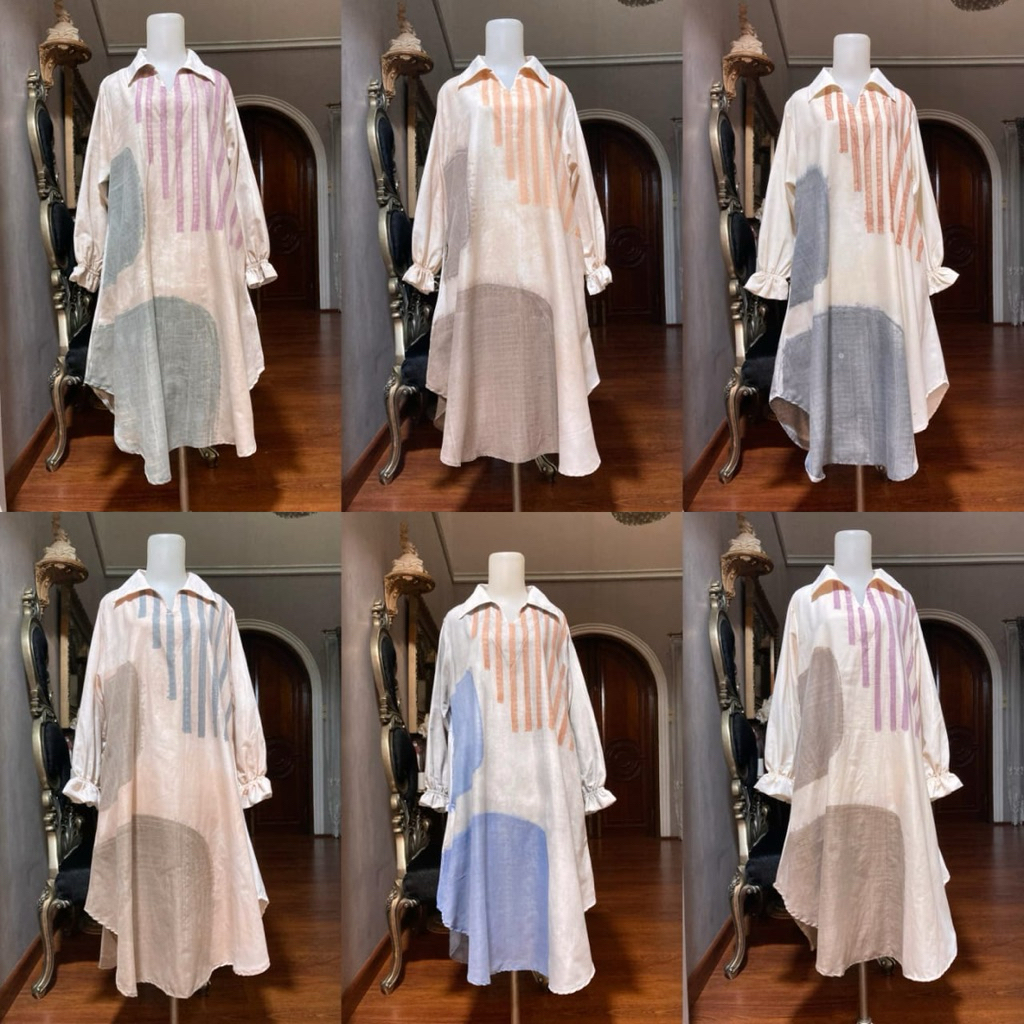 azkiya tunik (ORIGINAL) kaftan / kaftan katun microb/ kaftan impor / kaftan printing / kaftan terbar