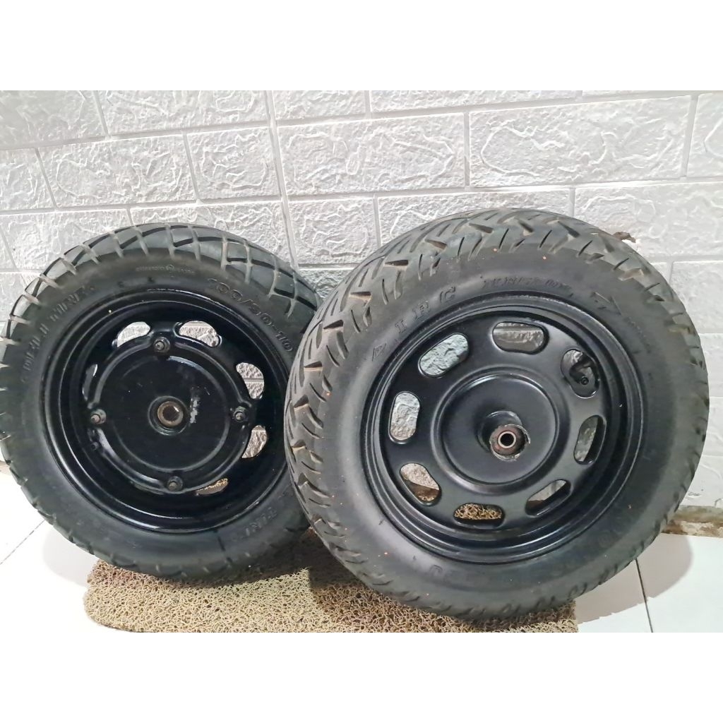 Velg pelek Kymco matica metica kimco set mocin motor custom honda monkey dll original kelengkapannya