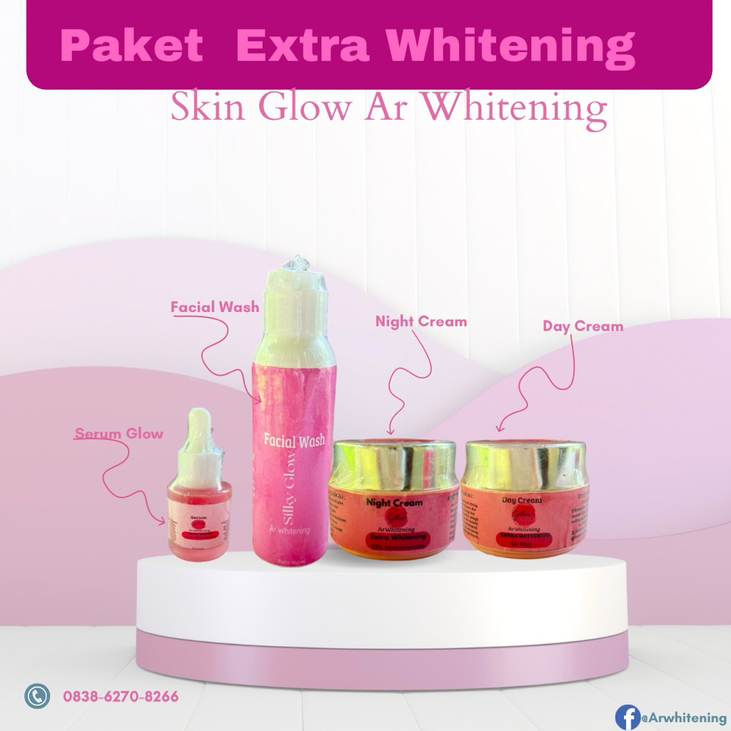 Pake Extra WhiteningSkin Glow AR Whitening Skincare sultan Acne&normal