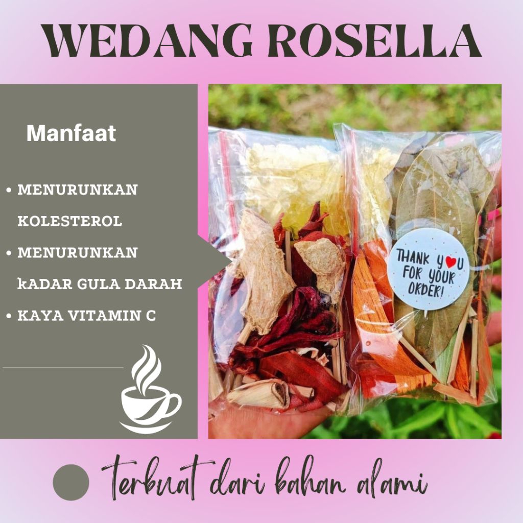 Wedang Rosella Diet Turunkan kolesterol Segar