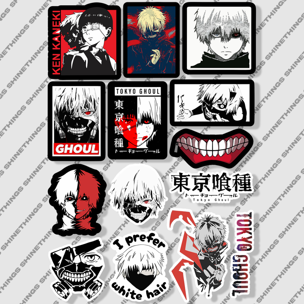 

Sticker Anime Tokyo Ghoul Kaneki || stiker aesthetic anti air untuk helm laptop tumblr case hp