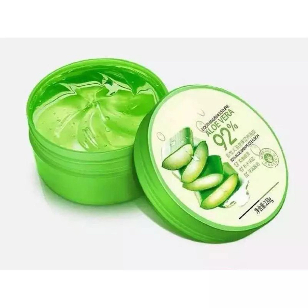 Aloe Vera 92% Pelembab Wajah Glowing Original / Peremajaan Kulit Wajah Aloe Vera Peeling Gel Soothin